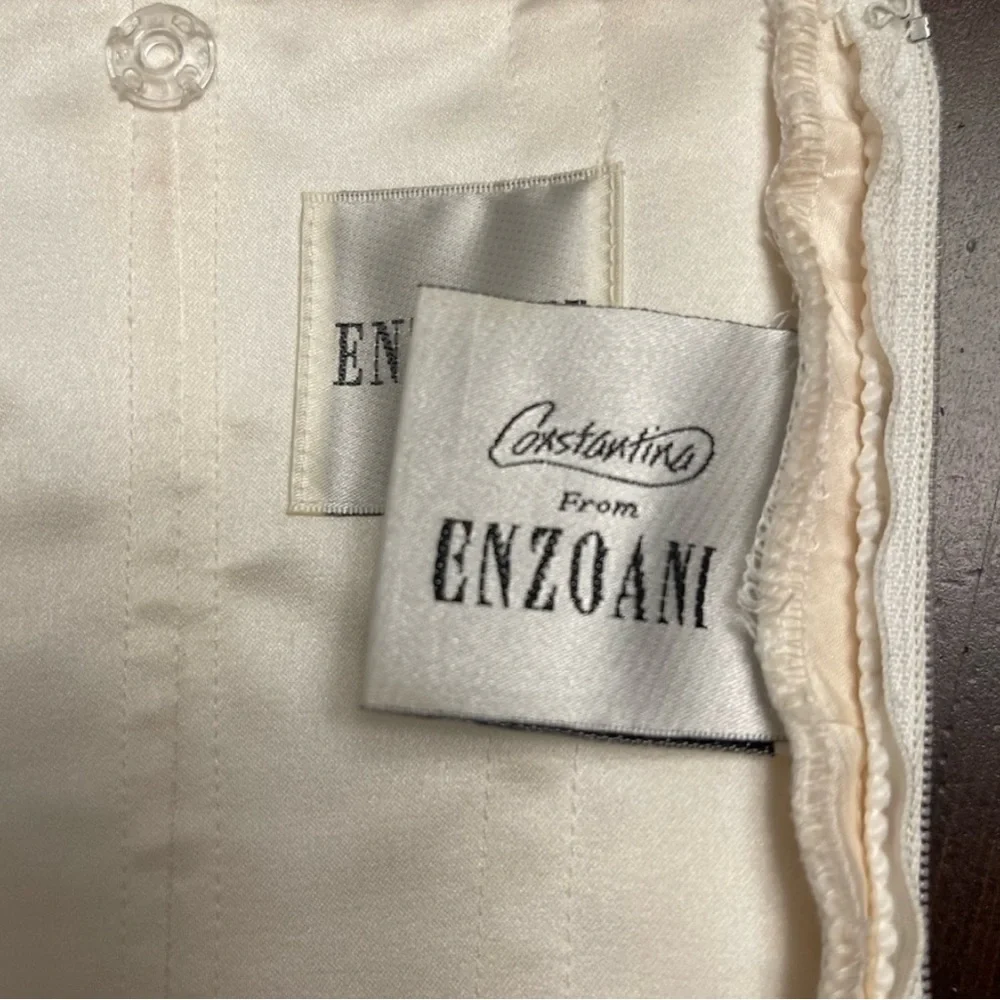 NWT ENZOANI Erica Light Ivory/Antique Gold Koyna Silk Princess Dress (6) - Picture 11 of 14